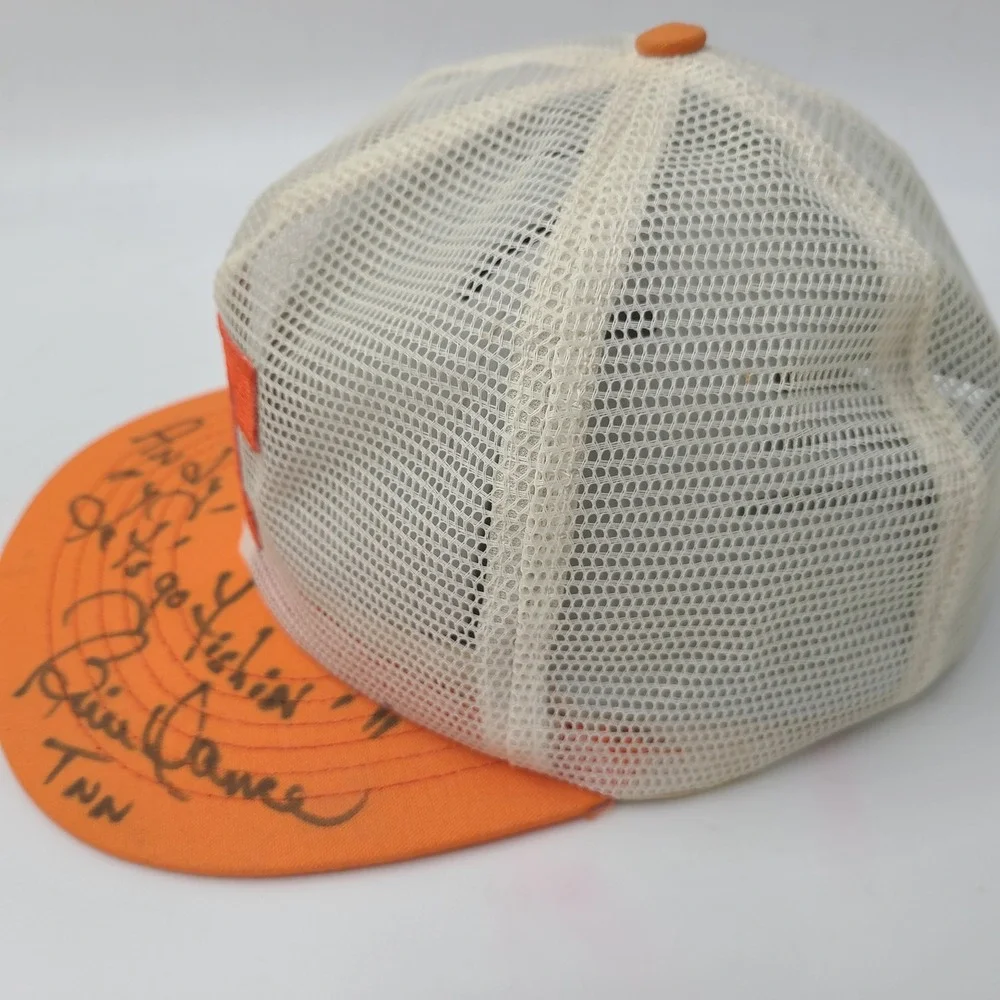 Vtg Tennessee Volunteers Hat Snapback Full Mesh Bill Dance Signed‎ Autographed